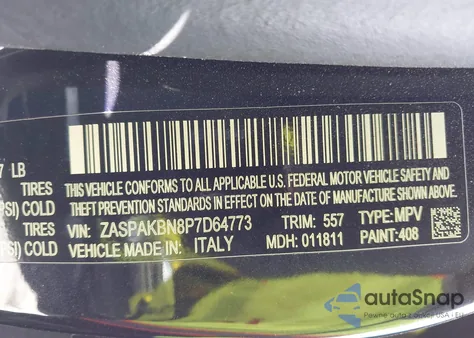 2023 Alfa Romeo Stelvio Veloce Awd из США, поврежденный, VIN ZASPAKBN8P7D64773